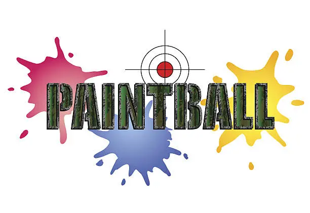 Vector illustration of Paintball Logo