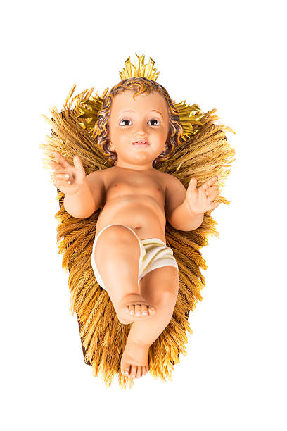 istock Statue of Jesus lying on a manger 479077128