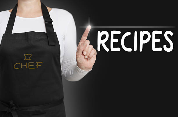 istock Recipes touchscreen is operated by chef 479077604