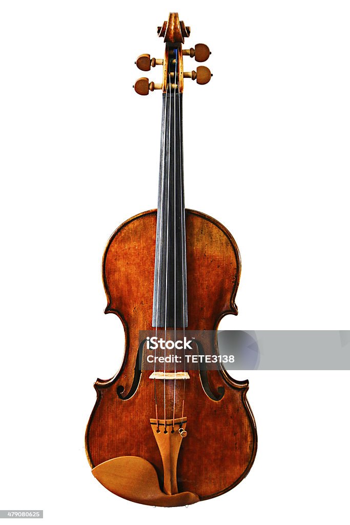 Violin Violin on a white background Antique Stock Photo