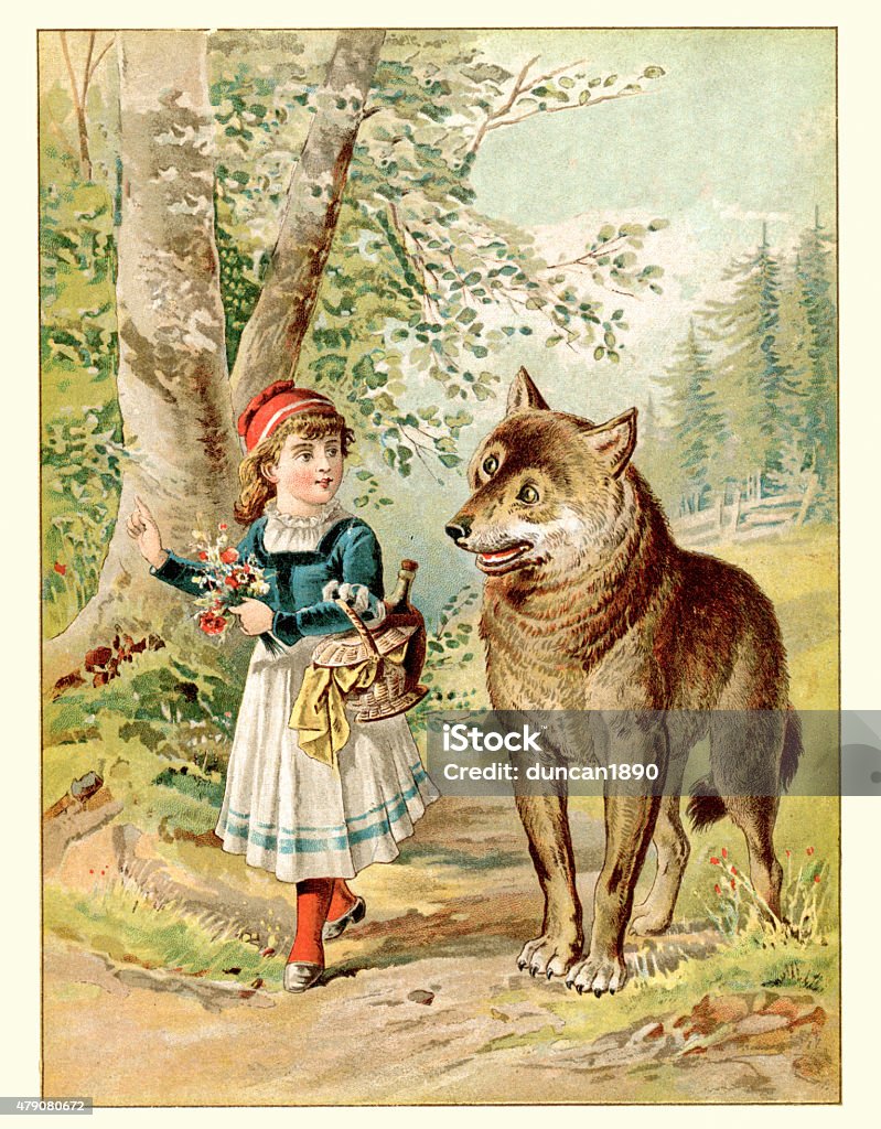 Rotkäppchen und der Wolf - Lizenzfrei Rotkäppchen Stock-Illustration