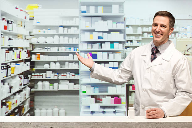 istock Smiling doctor working in pharmacy 479083871