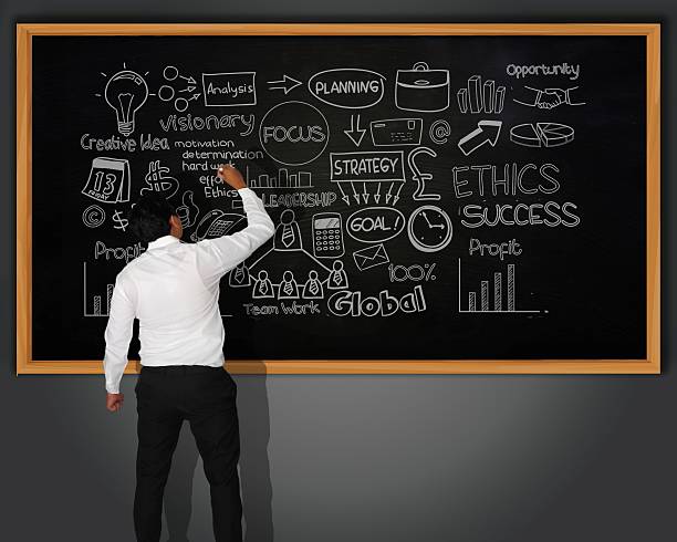 istock Businessman Writing Business Scheme 479084140