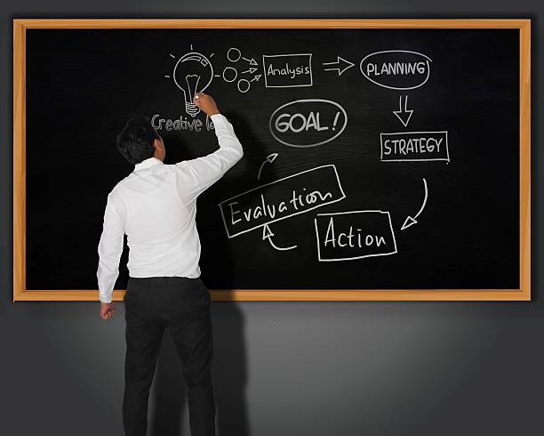 istock Businessman Writing Business Scheme 479084156