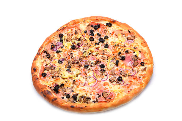 istock Pizza with ham, onion and olives 479084628