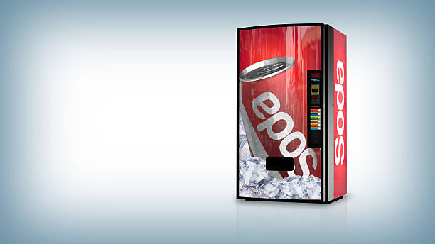 Soda vending machine stock photo