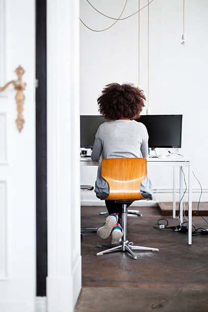 istock Start-up Businesswoman Working In Ancient Office 479088229