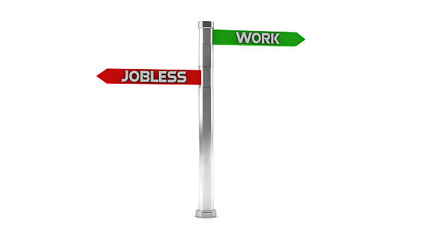istock Signpost with joblees and work in 3d 479089305
