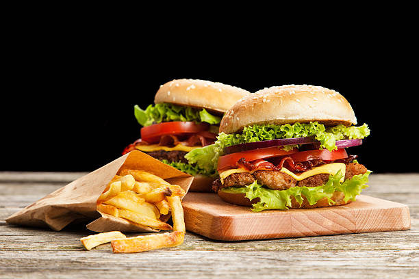 istock Delicious hamburger and fries 479090228
