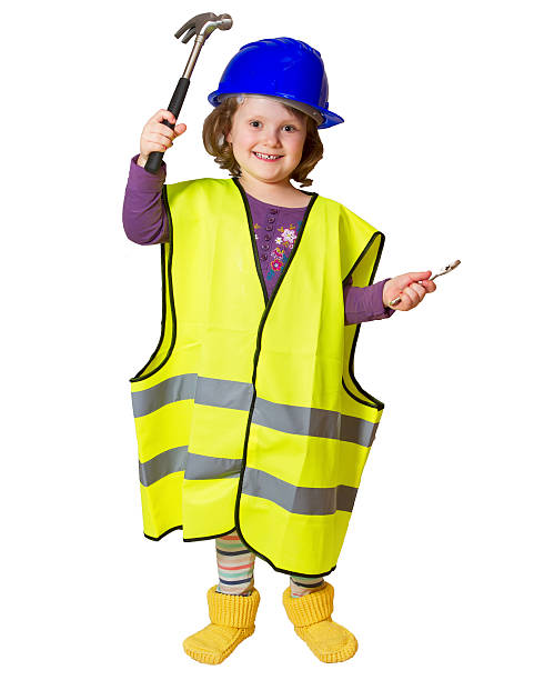 istock Little smiling plumber in a helmet 479093427