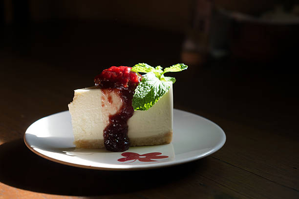istock New York Fresh cheesecake with blueberry jam 479094828