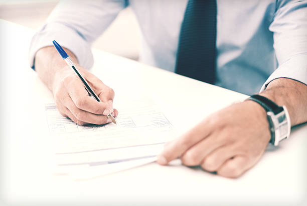 istock Businessman is checking final price in contract 479095388