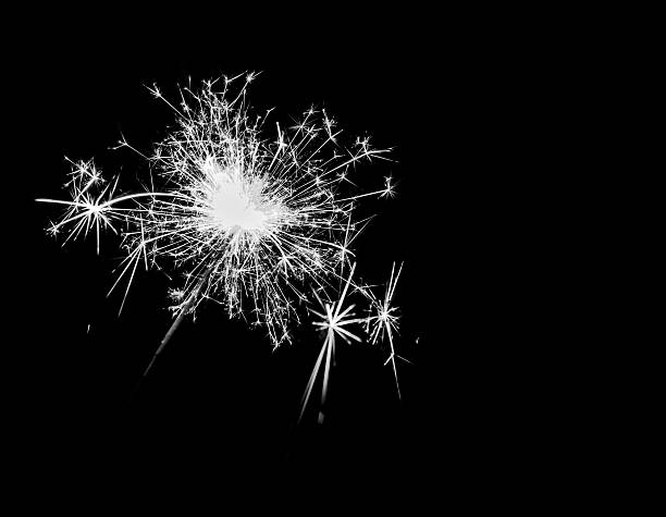 istock Christmas sparkler on black background. Bengal fire 479095768