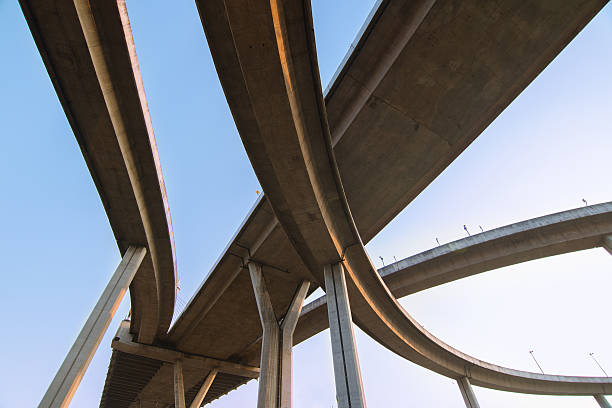 istock Elevated expressway. The curve of suspension bridge, Thailand. 479100111