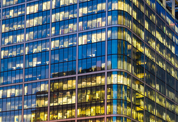 istock Office building background in Canary Wharf, London 479100362