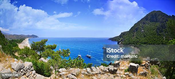 Panoramic Olympos Beach Stock Photo - Download Image Now - Türkiye - Country, Turkey Meat, Antalya Province