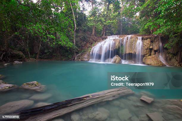 Erawan Waterfall Stock Photo - Download Image Now - 2015, Backgrounds, Forest