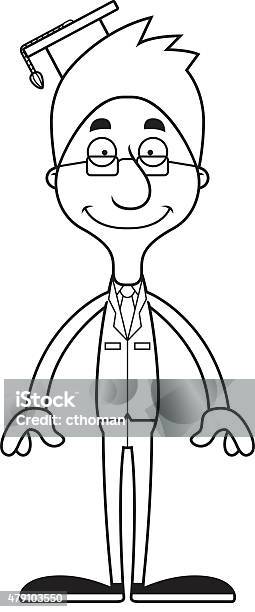 Cartoon Smiling Teacher Man Stock Illustration - Download Image Now - 2015, Adult, Adults Only