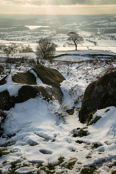 istock Stunning Winter sunset over countryside landscape with dramatic 479103816