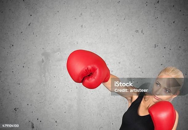 Boxing Women Kickboxing Stock Photo - Download Image Now - 2015, Adult, Boxing - Sport