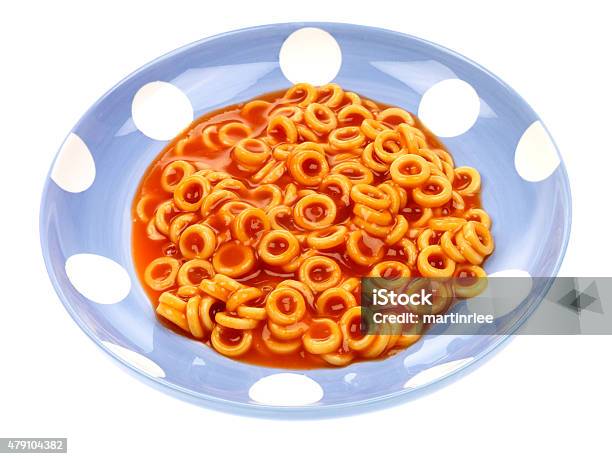 Bowl Of Spaghetti Hoops In Tomato Sauce Stock Photo - Download Image Now - Can, Spaghetti, Tin