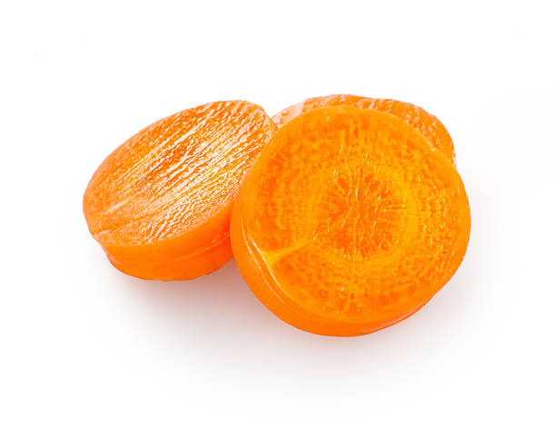 istock Carrot slices isolated on white background 479105883