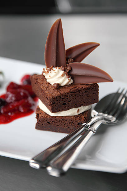 istock Plated choclate brownie desert 479106451