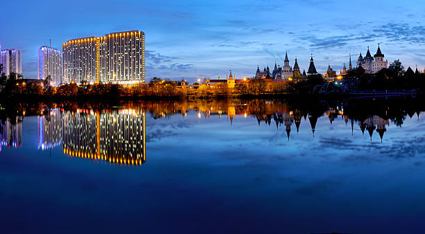 istock Panoramic view of high-rise buildings and Izmaylovsky Kremlin 479108662