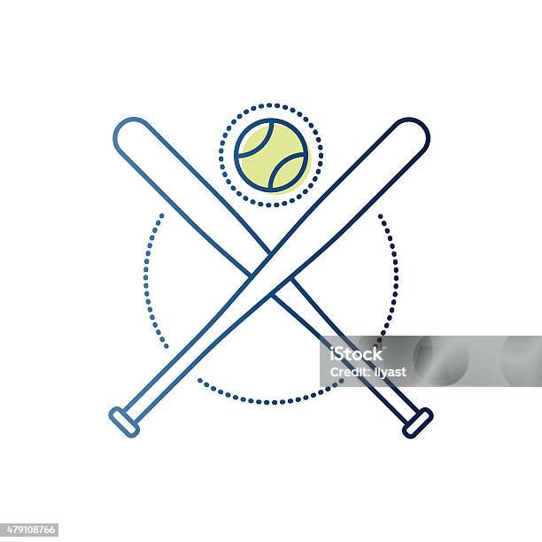 Baseball Ball And Clubs Stock Illustration - Download Image Now - Icon Symbol, Baseball - Ball, Baseball - Sport