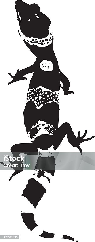 Geco leopardo silueta - arte vectorial de 2015 libre de derechos