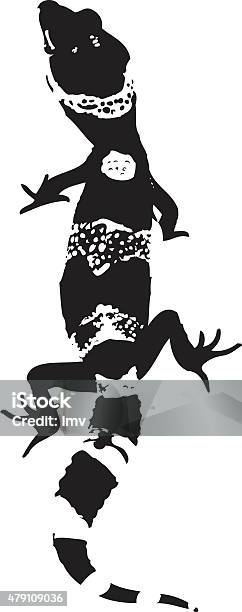 Leopard Gecko Silhouette Stock Illustration - Download Image Now - 2015, Animal Body Part, Animal Eye