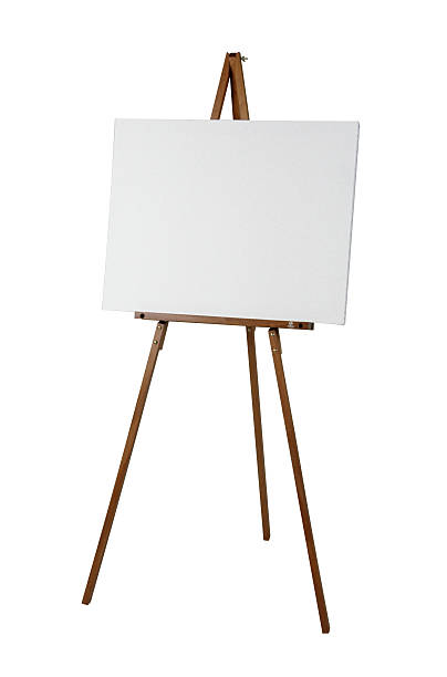 istock Wooden easel with a white canvas 479109491