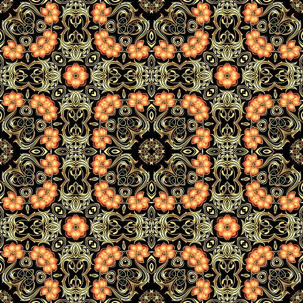 istock Decorative art, geometric pattern, symmetrical illustration, abstract fractals, seamless ornament. 479110287