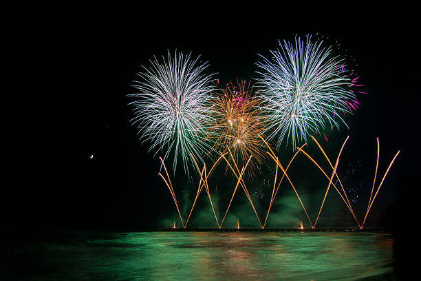 istock fireworks reflecting in the water from Forte dei Marmi's Pier 479111884