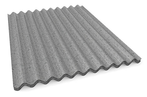istock grey corrugated Slates for roofing 479112036