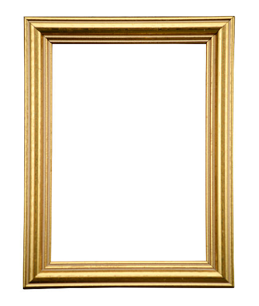 istock Antique golden frame isolated on white background 479112987