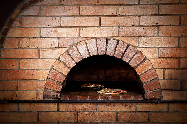 A traditional oven for cooking and baking pizza.