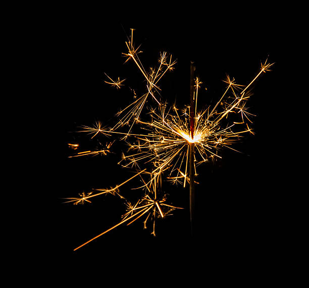 istock Christmas sparkler on black background. Bengal fire 479115758
