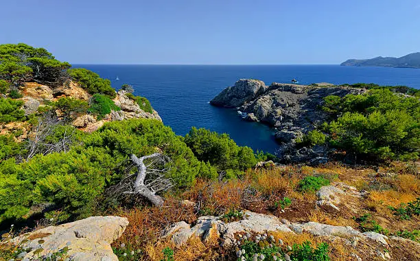  Punta de Capdpera, Majorca,  a fragment of coast