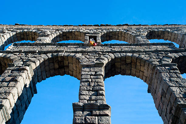 Roman aqueduct in Segovia, Spain