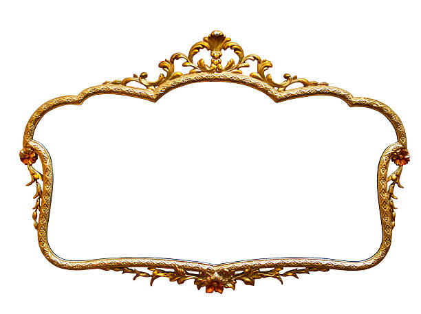 istock Antique golden frame isolated on white background 479126463