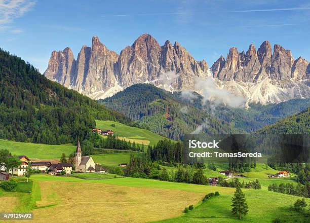 Italy Dolomites Val Di Funes Stock Photo - Download Image Now - Santa Claus, St. Magdalena - Italy, 2015