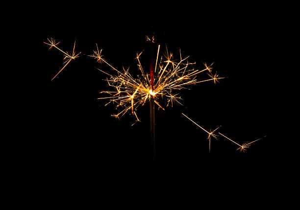 istock Christmas sparkler on black background. Bengal fire 479129520