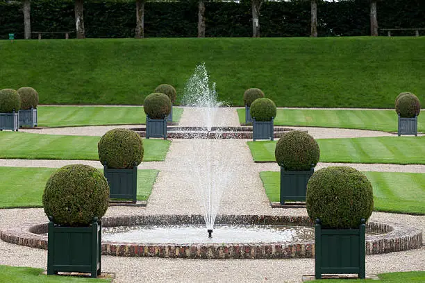Splendid, decorative gardens at castles in France