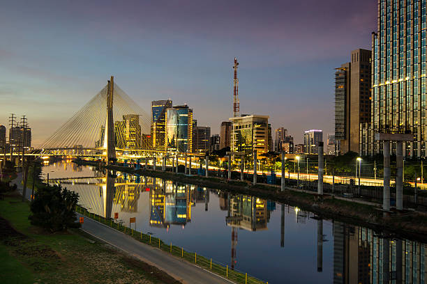 istock Famous cable stayed-bridge at Sao Paulo city. 479134742