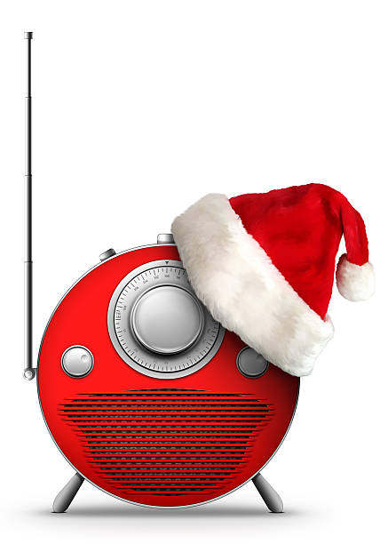 año nuevo y navidad radio - retro christmas audio fotografías e imágenes de stock
