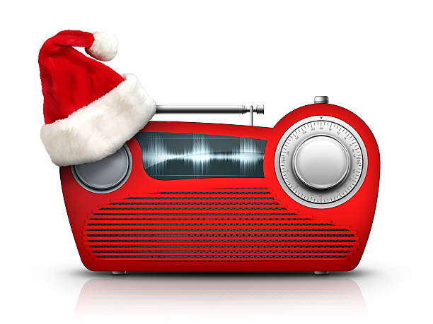 radio de navidad - retro christmas audio fotografías e imágenes de stock