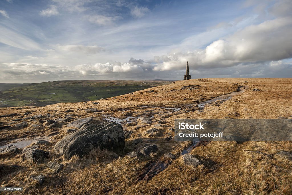 crimean war monument dedicated to the fall of paris during the crimean war, this tone monument stands along the pennine way on the moorland above todmorden lancashire Lancashire Stock Photo