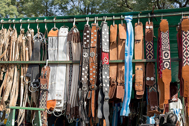 Gaucho belts stock photo