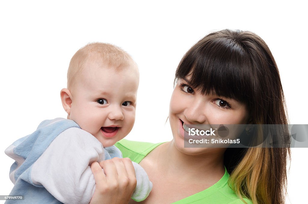 young mother playing with baby 2015 Stock Photo